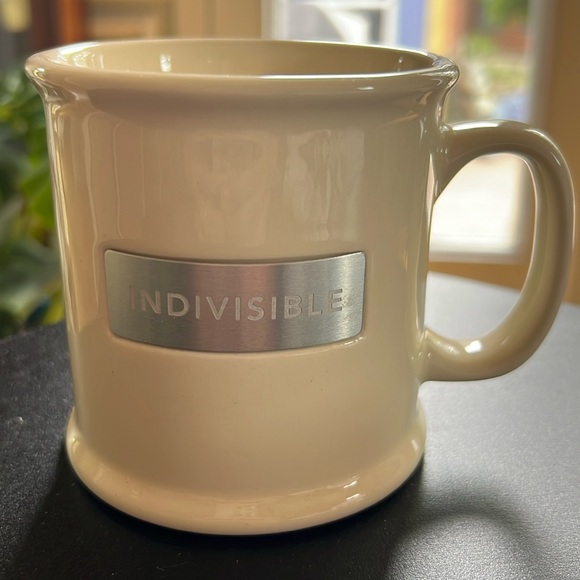 Other - Starbucks Coffee " INDIVISIBLE" Mug Cup USA Ivory Steel Plaque - Ceramic
